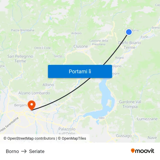 Borno to Seriate map