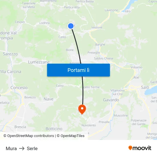 Mura to Serle map