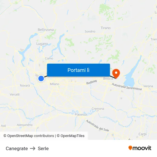 Canegrate to Serle map
