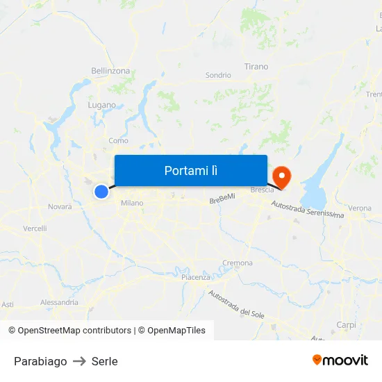 Parabiago to Serle map