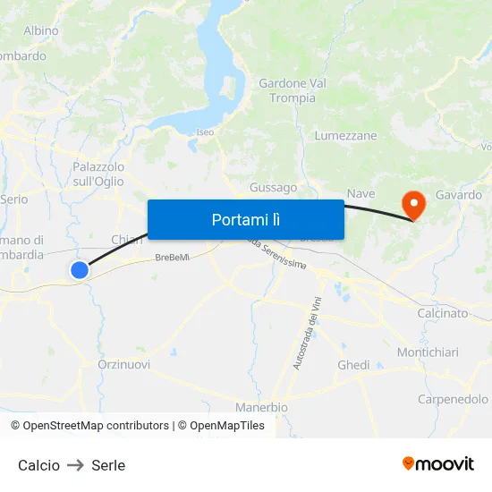 Calcio to Serle map