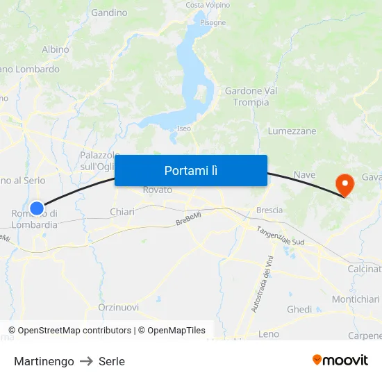 Martinengo to Serle map