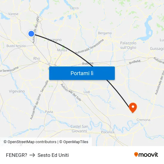 FENEGR? to Sesto Ed Uniti map