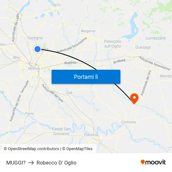MUGGI? to Robecco D' Oglio map
