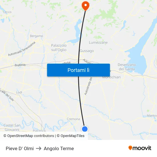 Pieve D' Olmi to Angolo Terme map