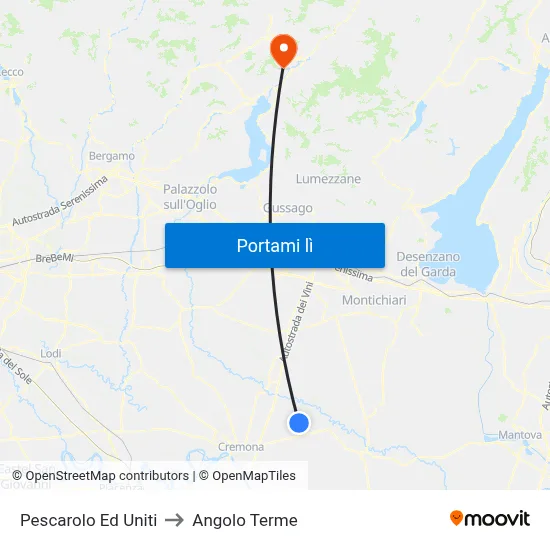 Pescarolo Ed Uniti to Angolo Terme map