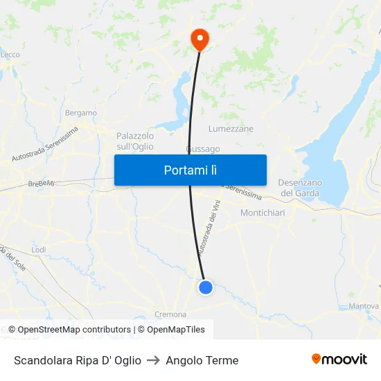 Scandolara Ripa D' Oglio to Angolo Terme map