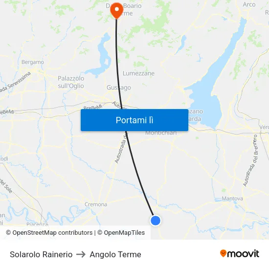 Solarolo Rainerio to Angolo Terme map