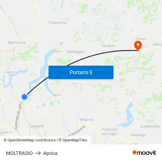 MOLTRASIO to Aprica map