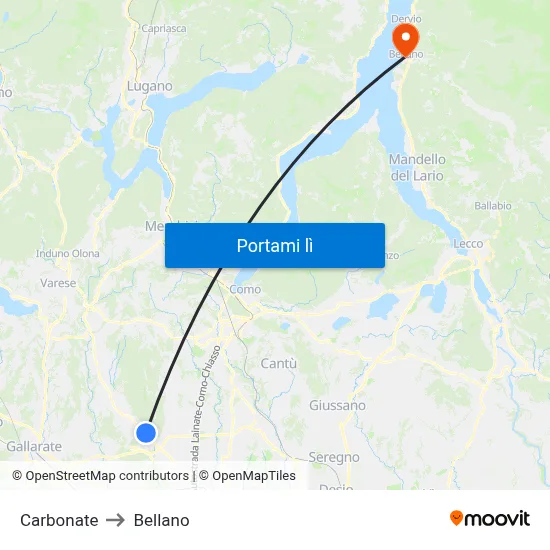 Carbonate to Bellano map