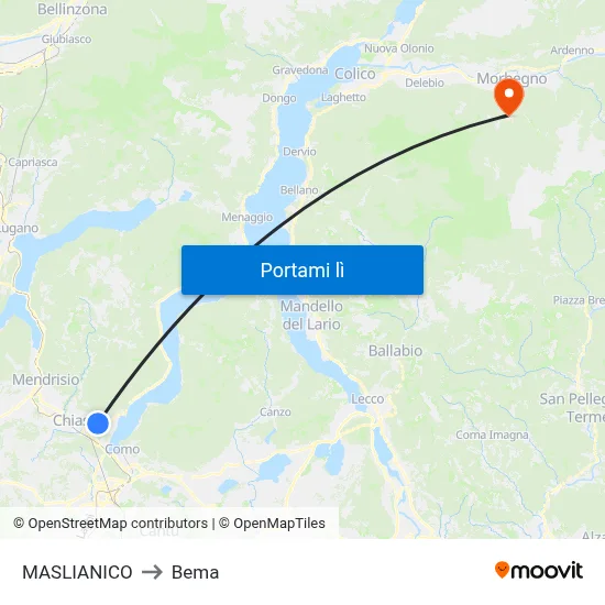 MASLIANICO to Bema map