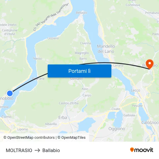 MOLTRASIO to Ballabio map