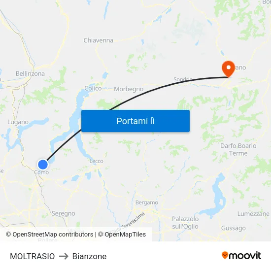 MOLTRASIO to Bianzone map