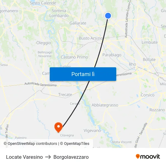 Locate Varesino to Borgolavezzaro map