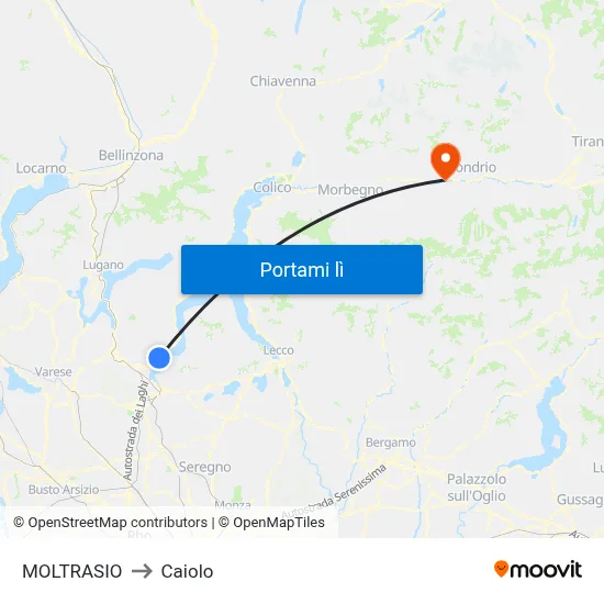 MOLTRASIO to Caiolo map