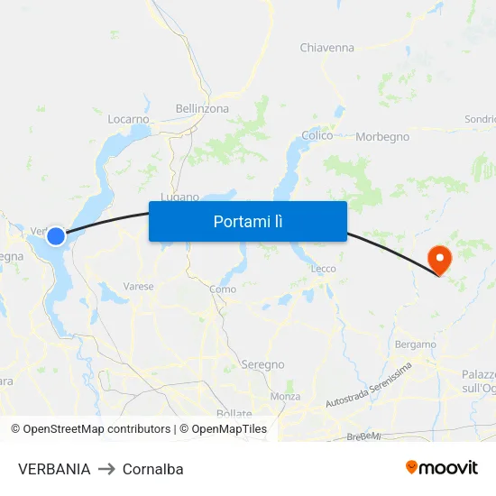 VERBANIA to Cornalba map