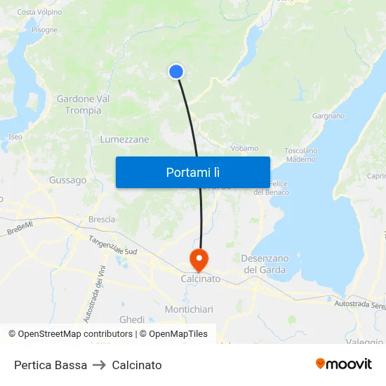 Pertica Bassa to Calcinato map