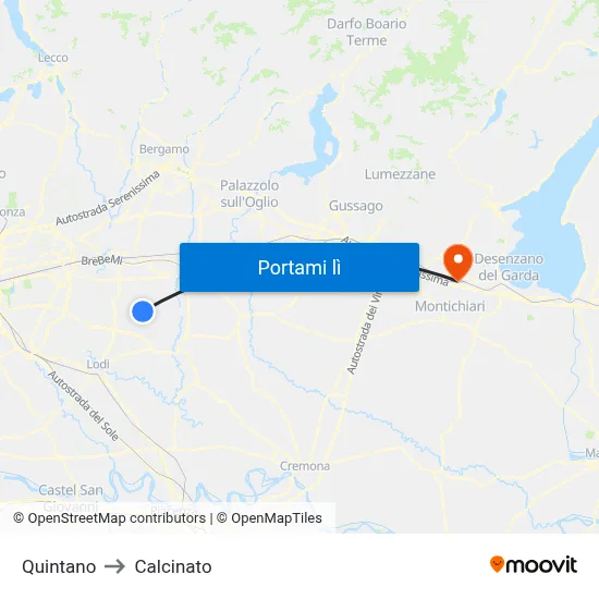Quintano to Calcinato map
