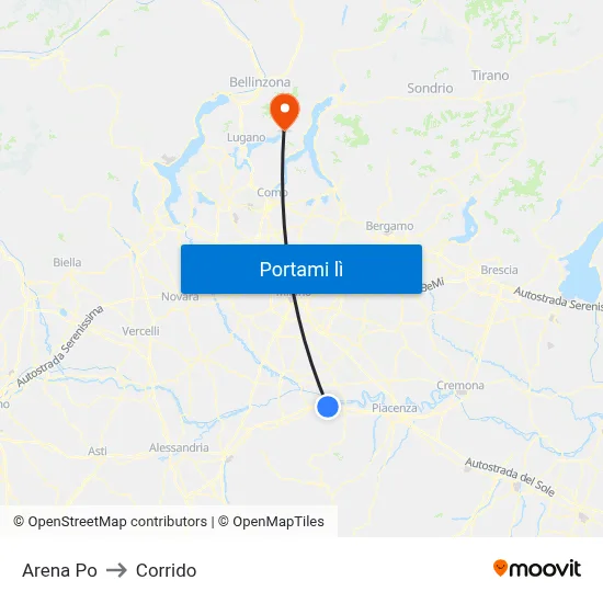 Arena Po to Corrido map