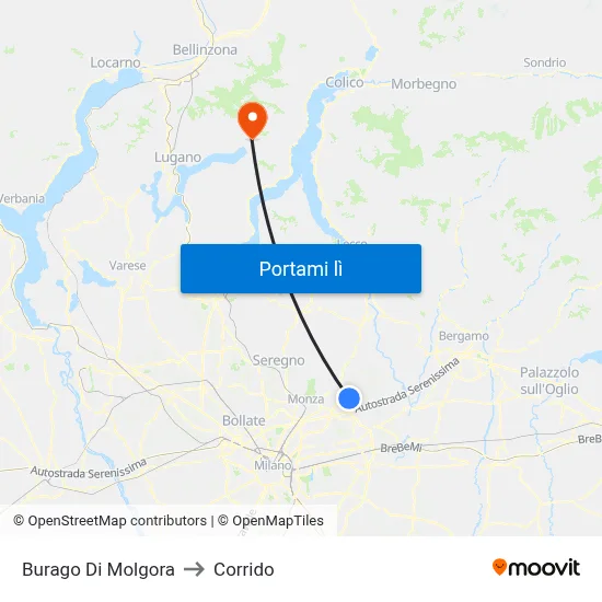 Burago Di Molgora to Corrido map