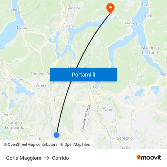 Gorla Maggiore to Corrido map