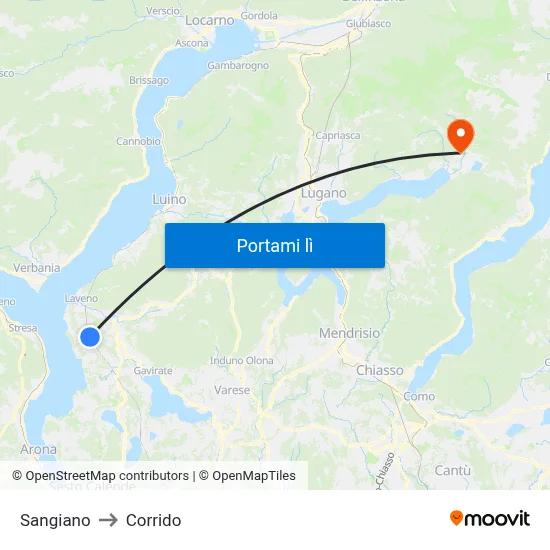Sangiano to Corrido map
