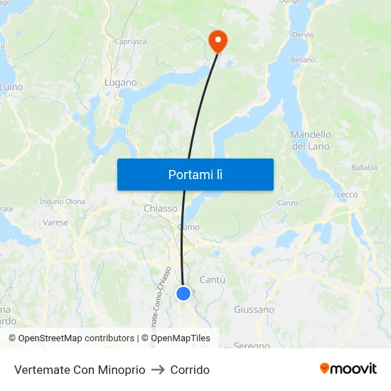 Vertemate Con Minoprio to Corrido map