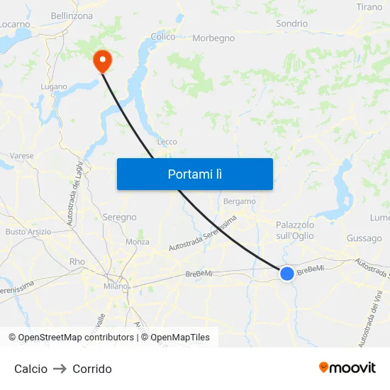 Calcio to Corrido map