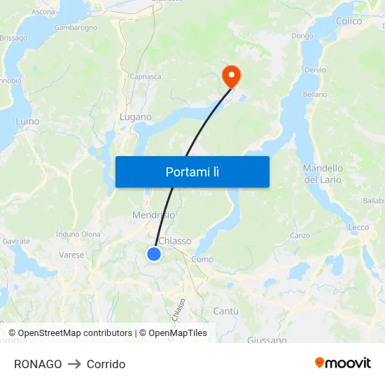 RONAGO to Corrido map