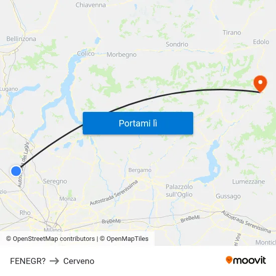 FENEGR? to Cerveno map