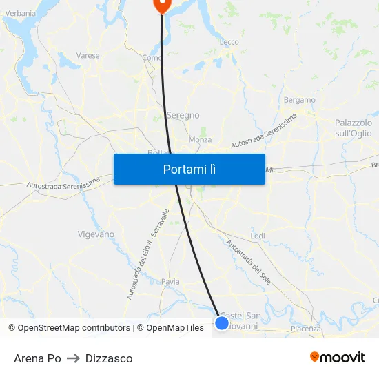 Arena Po to Dizzasco map
