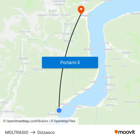 MOLTRASIO to Dizzasco map