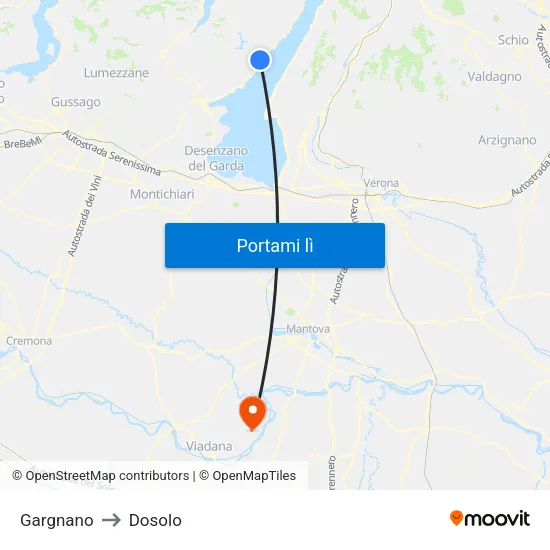 Gargnano to Dosolo map
