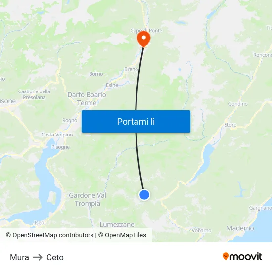 Mura to Ceto map