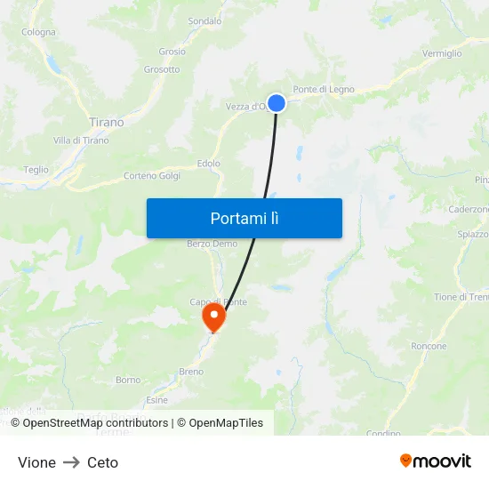 Vione to Ceto map