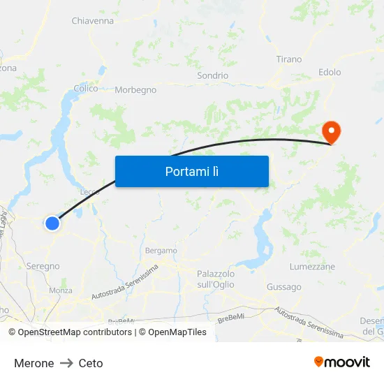 Merone to Ceto map