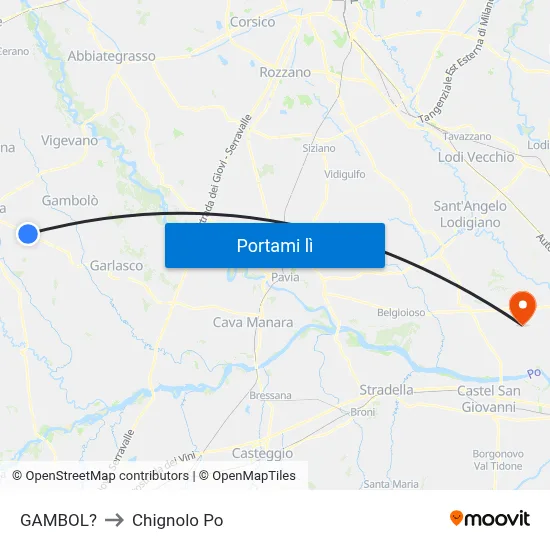 GAMBOL? to Chignolo Po map