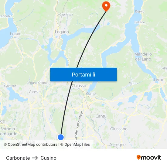 Carbonate to Cusino map