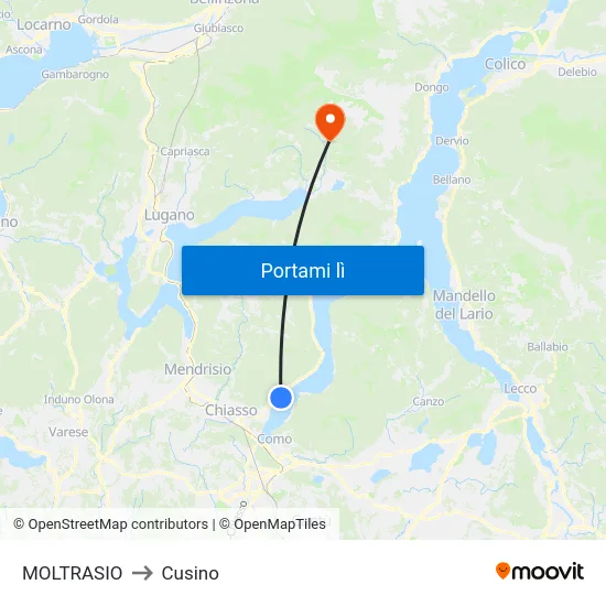 MOLTRASIO to Cusino map