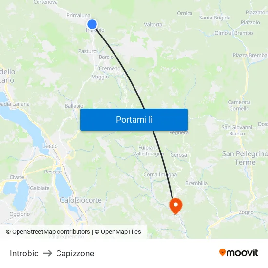 Introbio to Capizzone map