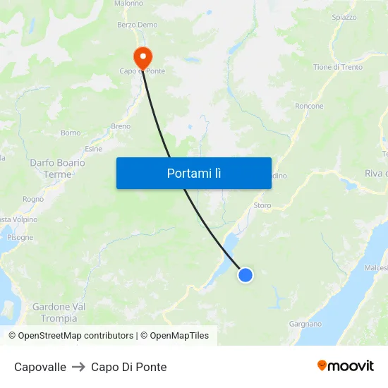 Capovalle to Capo Di Ponte map