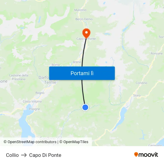Collio to Capo Di Ponte map