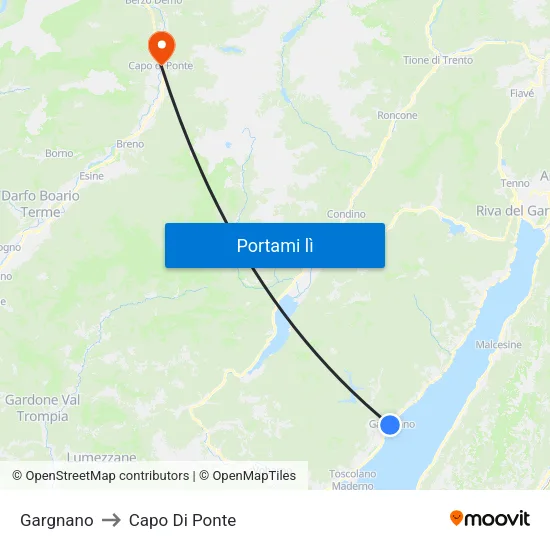 Gargnano to Capo Di Ponte map