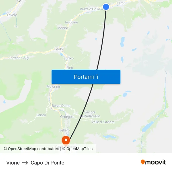 Vione to Capo Di Ponte map
