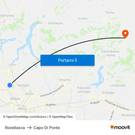 Rovellasca to Capo Di Ponte map