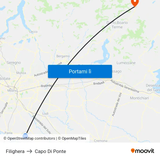 Filighera to Capo Di Ponte map