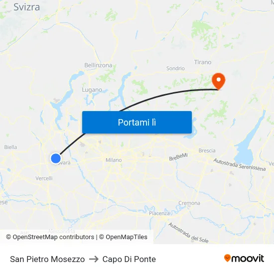 San Pietro Mosezzo to Capo Di Ponte map