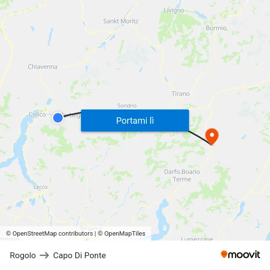 Rogolo to Capo Di Ponte map