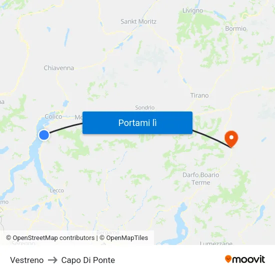 Vestreno to Capo Di Ponte map