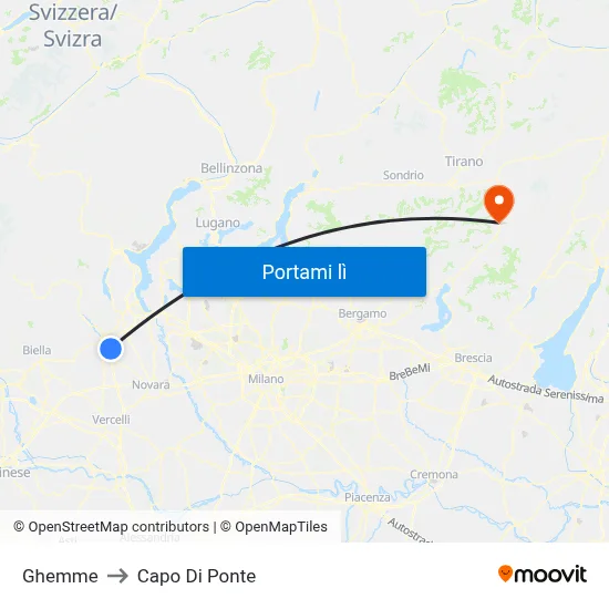 Ghemme to Capo Di Ponte map